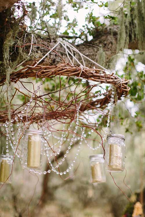 luminárias com pérolas