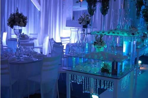 decoração de bodas de cristal