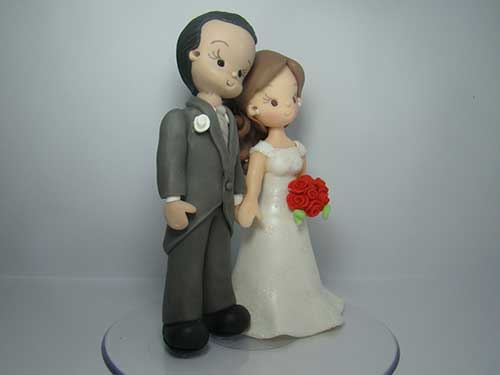 topo de bolo de casamento em biscuit