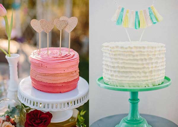imagens de Bandeirinhas no bolo de casamento