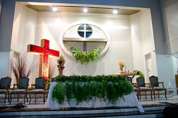 na igreja