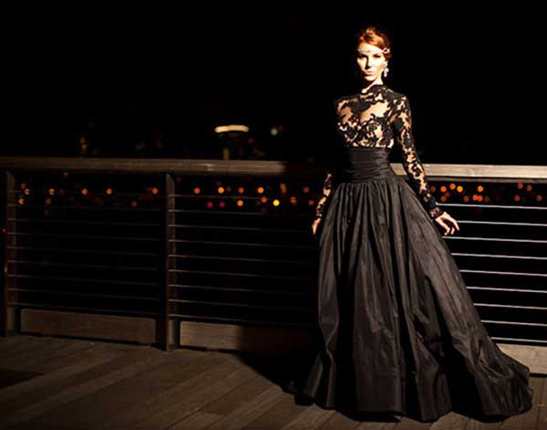 modelos de vestido de noiva preto