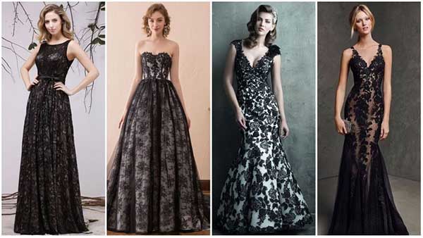 vestido de noiva preto