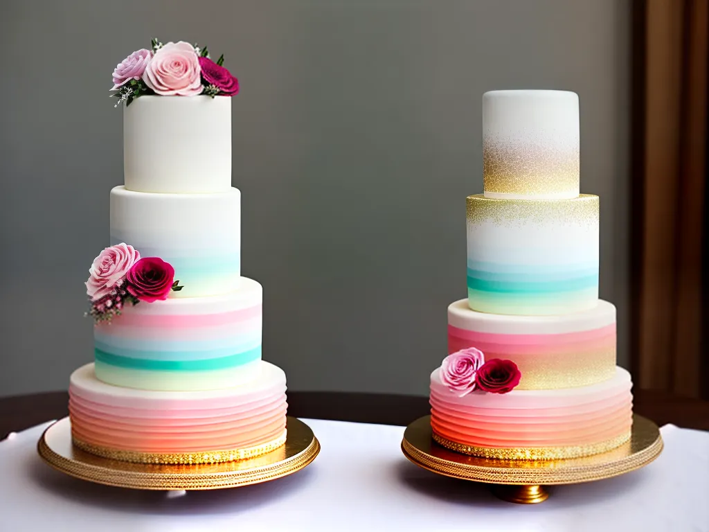 Dicas bolos casamento gradiente comestivel 3