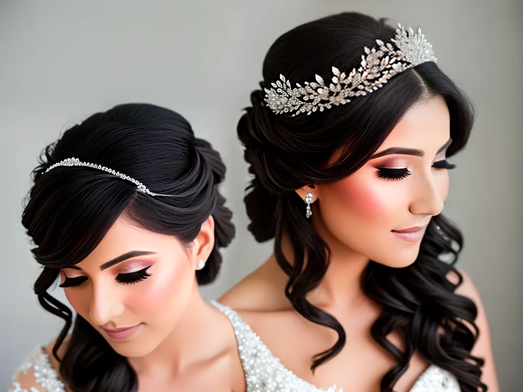 Realeza no Altar: Penteados de Noiva com Tiara e Coroa